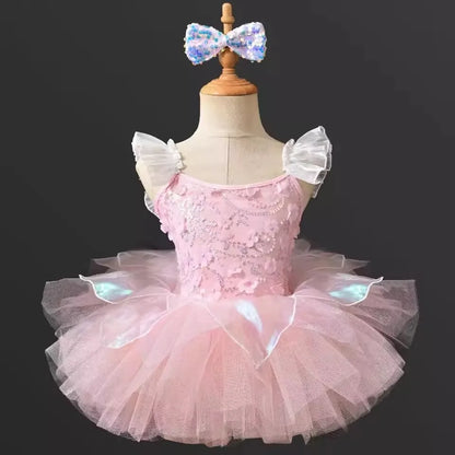 Girls Princess Ballet Tutu Dress - Elegant Stage Performance and Party Dance Costume