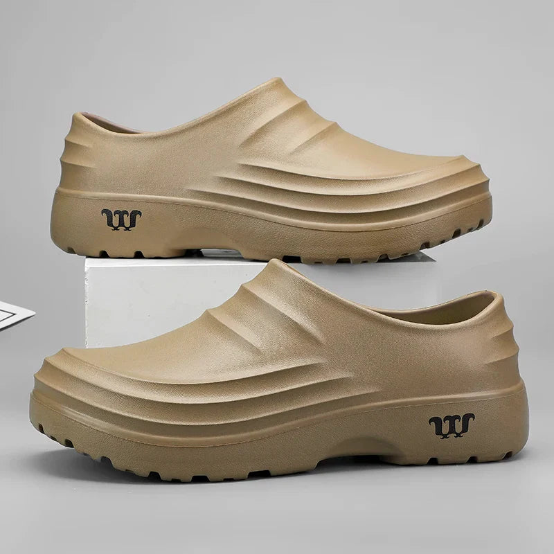 Summer Chef Shoes – Anti-Slip & Oil-Proof Work Slippers, Casual Trendy One-Step Fashion Sports Shoes