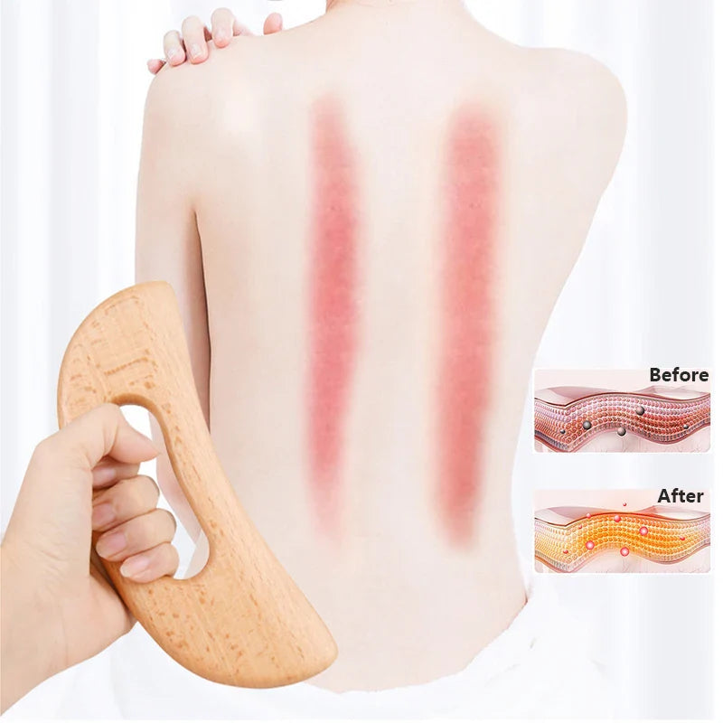 Wooden Gua Sha Tool | Slimming Massage Board for Body Therapy | Scraping & Scraper for Guasha Massage