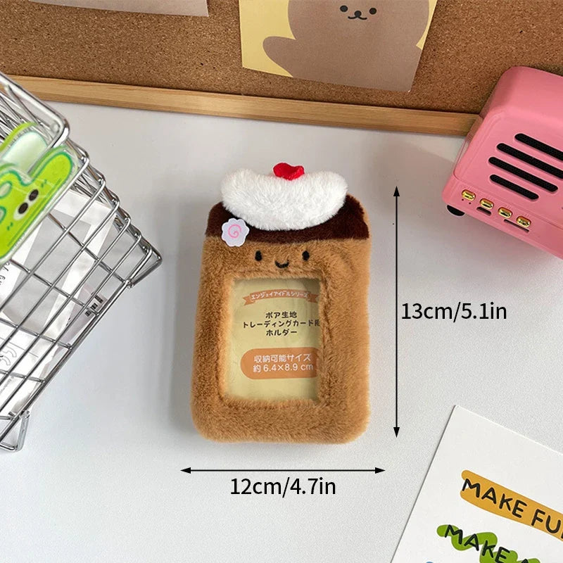 Cute Plush Photo Card Holder - Kpop Idol Bus Card Protector & Picture Album Case