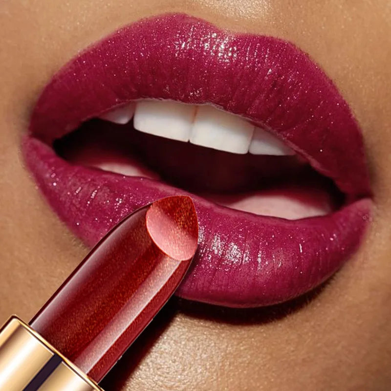 Handaiyan 9 Colors Lipstick – Glitter, Matte, Velvet, Nude, Shimmer, Sexy Red, Long-Lasting, Waterproof Professional Makeup