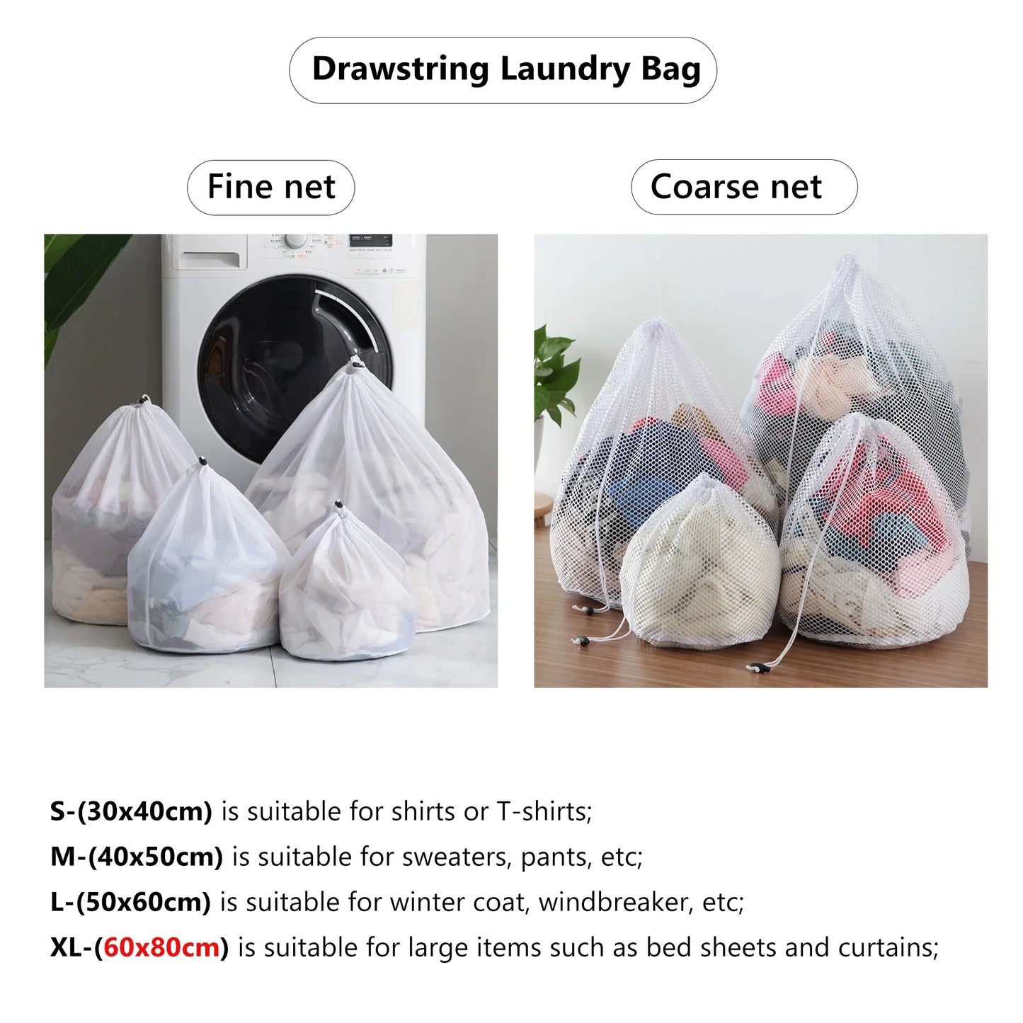 Reusable Zipper Laundry Bag for Washing Machine – Coarse Mesh Organizer for Lingerie, Shoes, Bras & Clothes