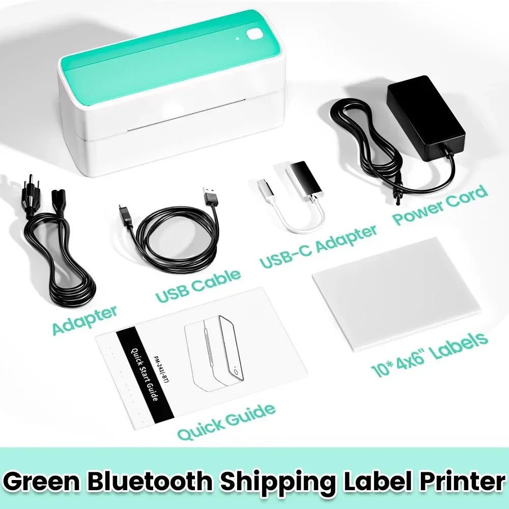 Phomemo 241 Bluetooth Thermal Label Printer – Wireless 4x6 Shipping Label Printer Compatible with iPhone, Android, Mac & Windows