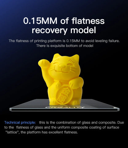 Creality Ender 3 Tempered Glass Bed — Upgraded 3D Printer Build Surface 235x235x4mm for Ender 3/3 Pro/3 V2
