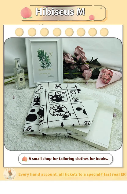 Handmade Fabric Lace Book Jacket — A5/A6/Weeks/Square Diary Protective Cover