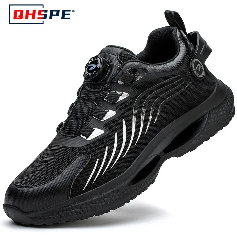 Rotating Button Safety Shoes for Men – Anti-Smash, Anti-Puncture Work & Security Protective Boots, Fashion Sport Design