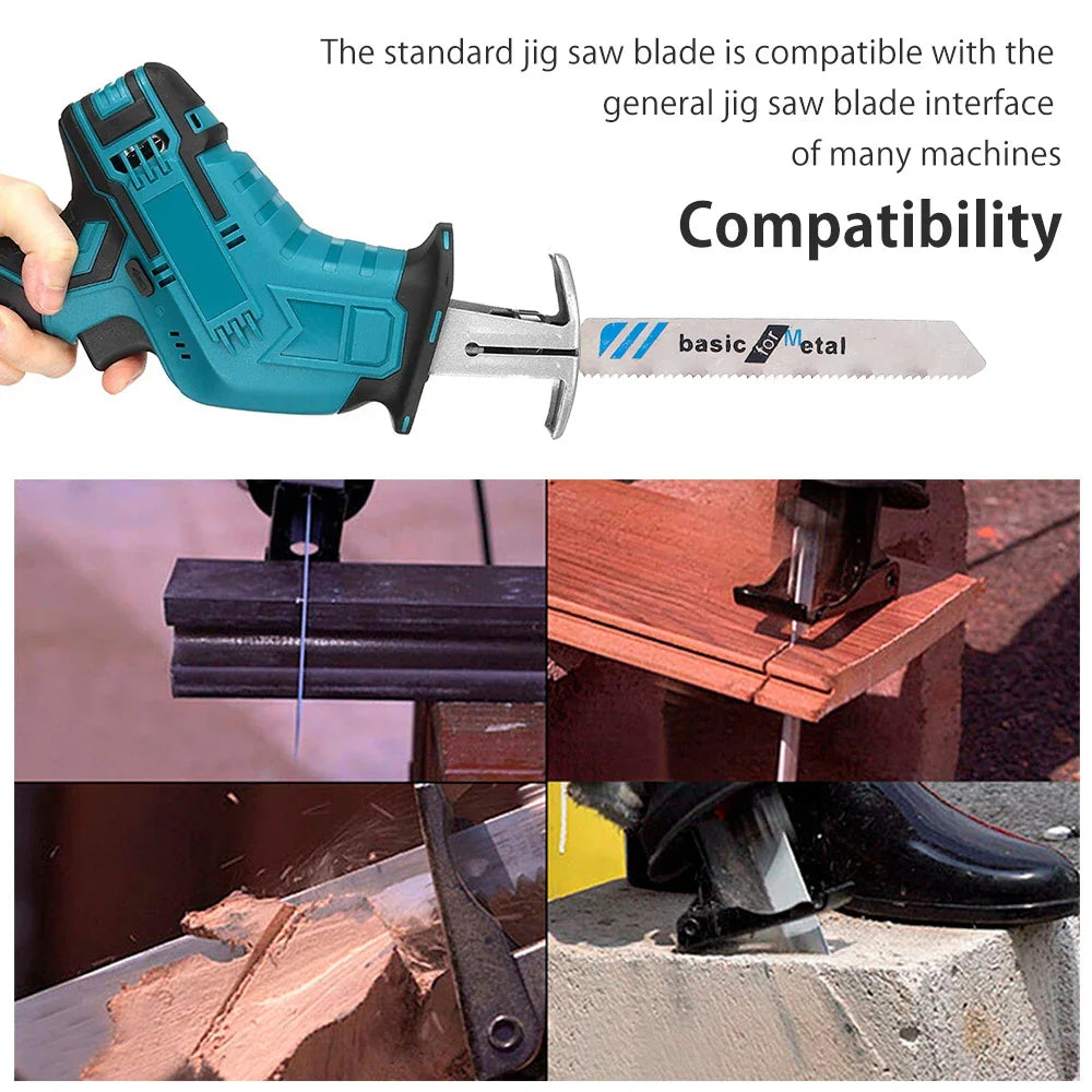 48Pcs T-Shank Jigsaw Blade Set – High Carbon Steel Multi-Purpose Jig Saw Blades for Wood, Plastic & Metal Cutting Compatible with DEWALT, Bosch & Metabo