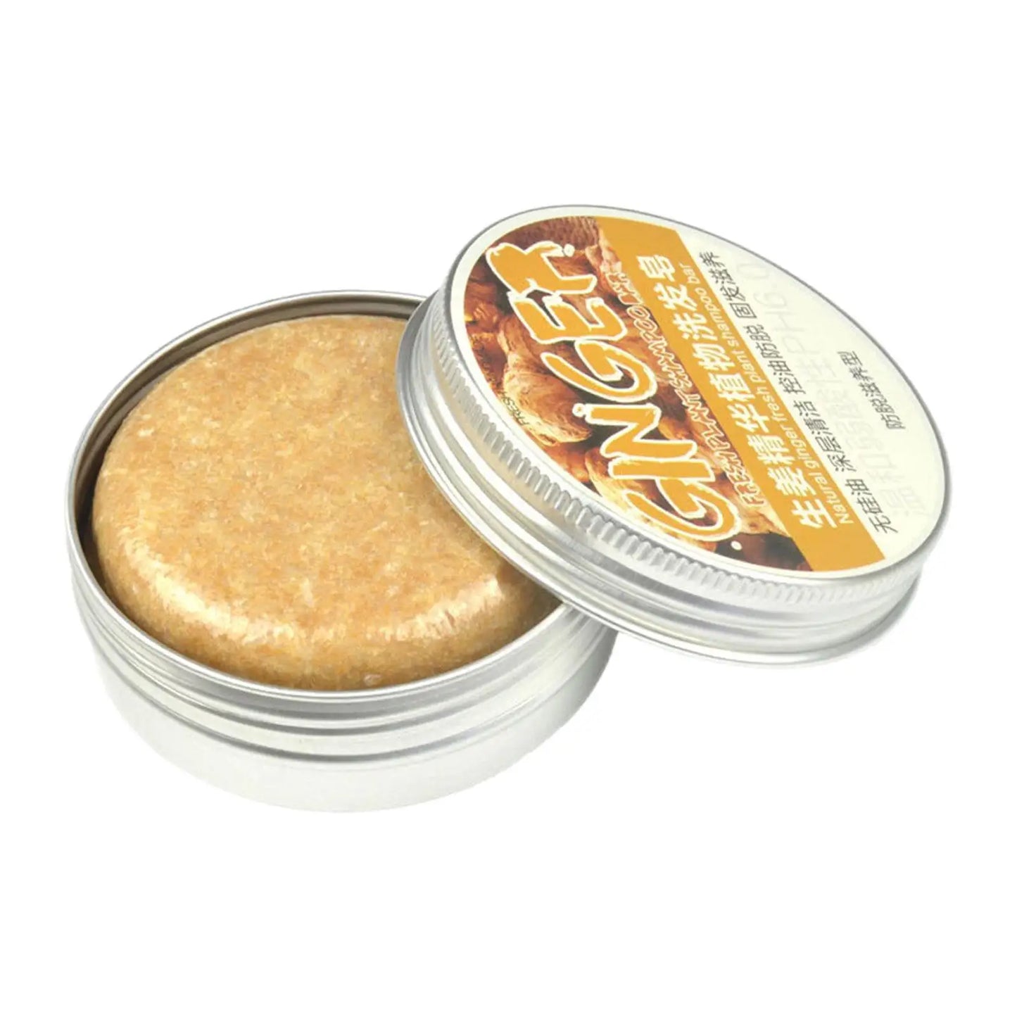 Ginger & Polygonum Herbal Shampoo Soap Bar – Natural Cold Processed Plant-Based Hair Care, Anti-Hair Loss & Nourishing Shampoo Bar