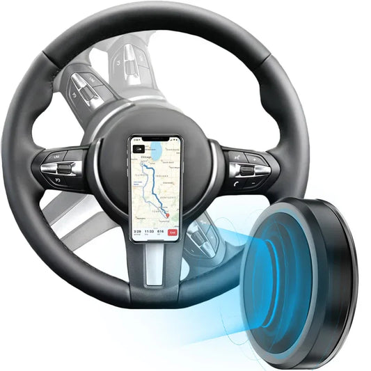 Magnetic Car Phone Holder – Steering Wheel Mobile Stand, Magnet Support Wall Holder for iPhone, Samsung, Xiaomi, Huawei