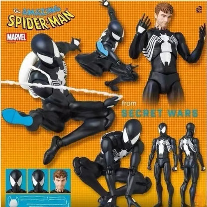 CT 1/12 Spider-Man MAFEX 147 Black Suit Venom Action Figure 6" Anime Model Toy Collectible