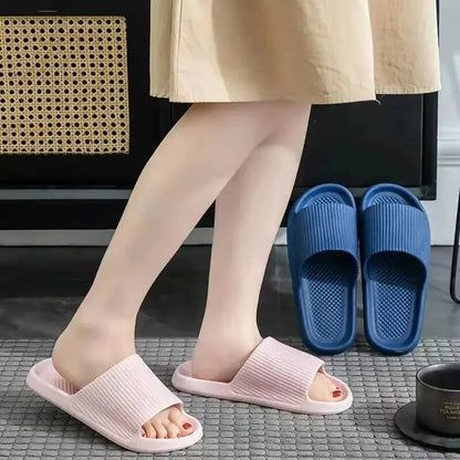 Unisex Soft Sole Massage Shower Slippers – Waterproof Non-Slip Bathroom & Home Comfort Slides for Couples