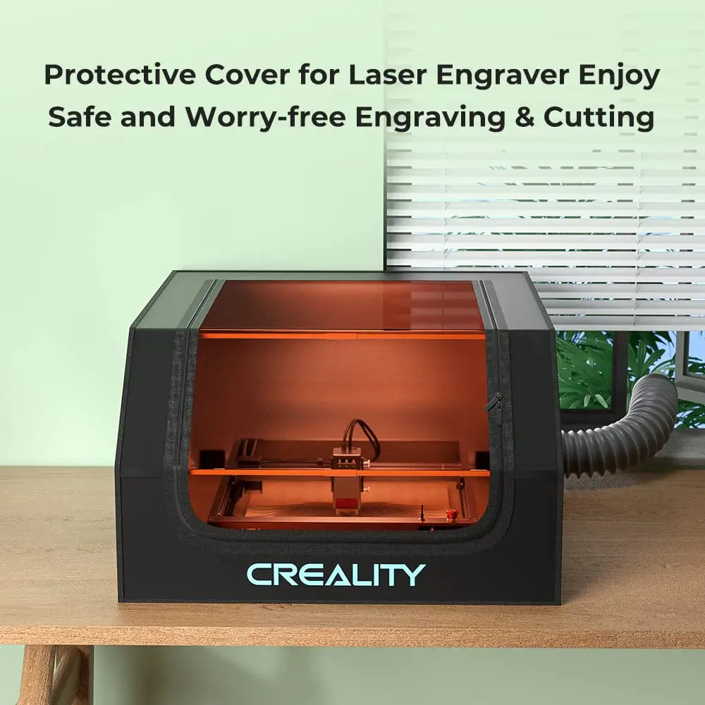 Creality Laser Engraver Enclosure – Fireproof & Dustproof Protective Cover with Exhaust Fan, 700x720x400mm