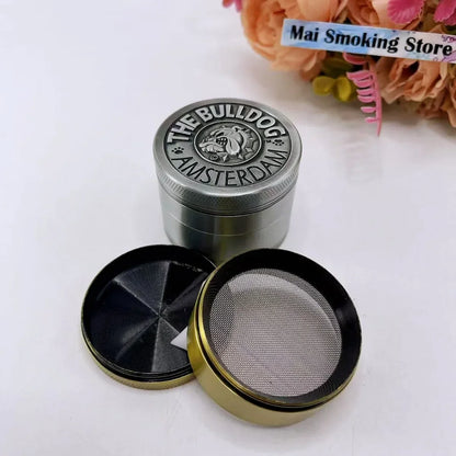 1.6/2-inch Dog Herb Grinder — 4-Layer Metal Manual Spice & Tobacco Mill for Smoking Accessories