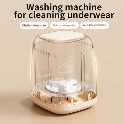 Small Fully Automatic Washing Machine – Mini Washer with Spin Dryer for Underwear & Children's Clothes, 220V