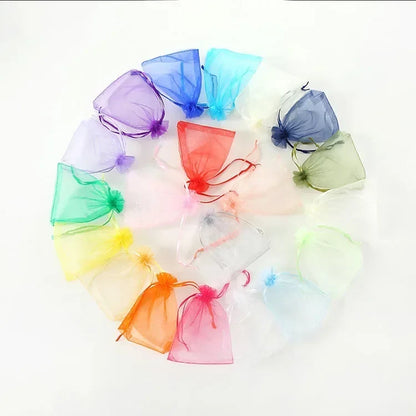 Organza Drawstring Gift Bags - 500/1000pcs Jewelry Pouches for Wedding Party Valentine Easter Packaging