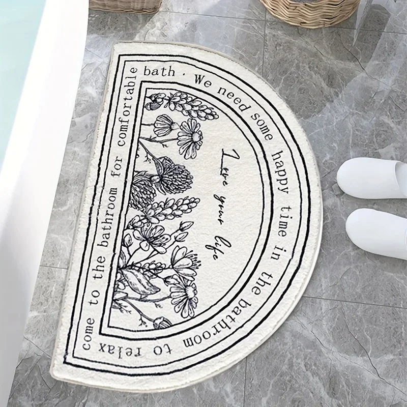 Memory Sponge Striped Bathroom Mat – Non-Slip, Water Absorbent, Machine Washable Floor Rug