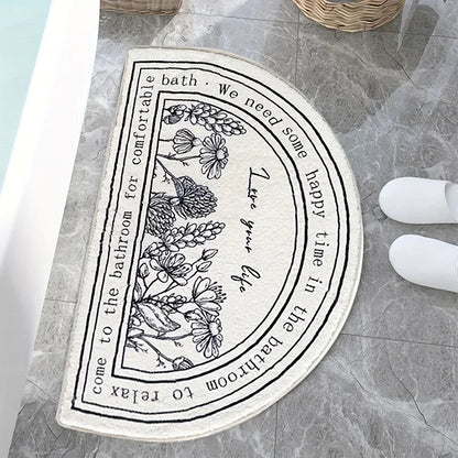 Memory Sponge Striped Bathroom Mat – Non-Slip, Water Absorbent, Machine Washable Floor Rug