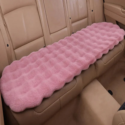 Winter Plush Car Seat Covers – Ultra-Soft Rabbit Fur Cushion Pads for Warmth, Universal Fit Auto Chair Protectors