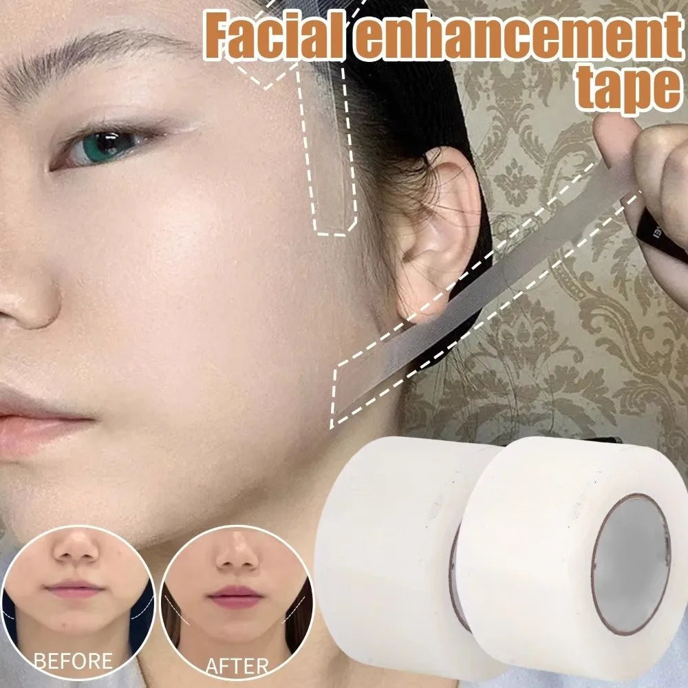 PE Facial Lift Tape 8M Roll - Breathable V-Line Face & Makeup Tape for Beauty, Wrinkle-Look Smoothing & Cosplay