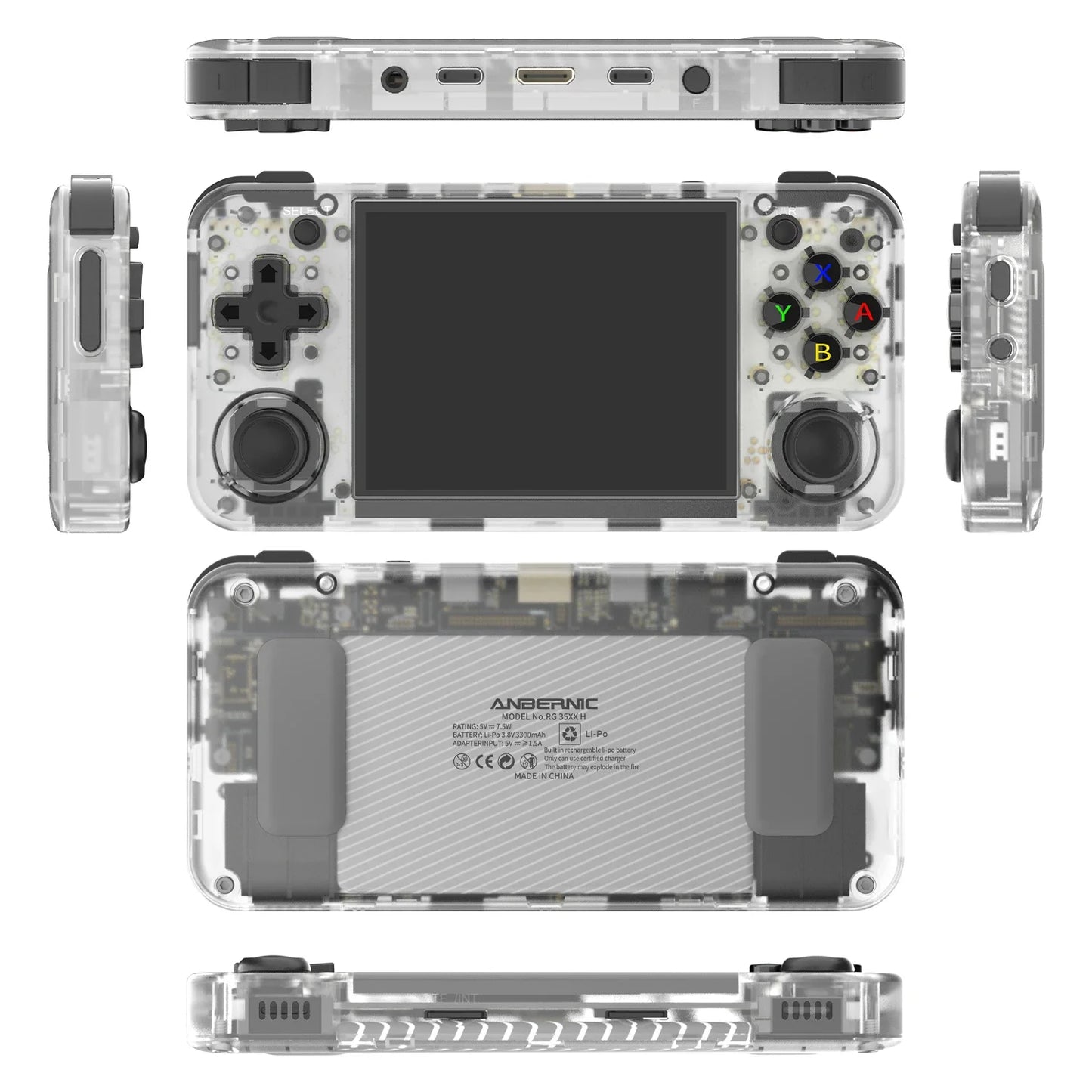 ANBERNIC RG35XX H Handheld Game Console: 3.5'' IPS Screen, HDMI Output, Linux System - Retro Video Simulator Perfect for Kids, Great Gift Idea!
