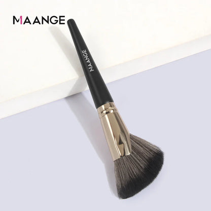 MAANGE Angled Blush & Bronzer Brush – Dense Premium Makeup Brush for Face Contouring & Highlighting, Ideal for Creams & Powders