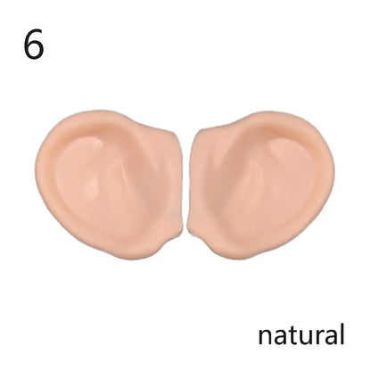 1/6 Doll Elf & Human Plastic Ears – White, Tan, Dark & Super Dark for 30cm Blyth Doll DIY Accessories