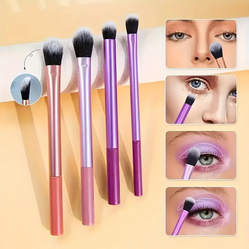 8-Piece Makeup Brush Set - Soft Synthetic Hair Brushes for Foundation, Blush & Eyeshadow
