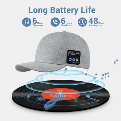Upgrade Your Outdoor Experience with New Multifunctional Bluetooth Hat: Detachable Wireless Speakers, Adjustable Music Baseball Cap - Perfect for Running & Sports, Great Gift Idea