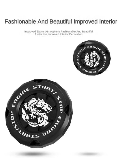 Car One-Key Start/Stop Button Cover – Engine Ignition Protective Sticker for Car & Motorcycle Interior Decoration