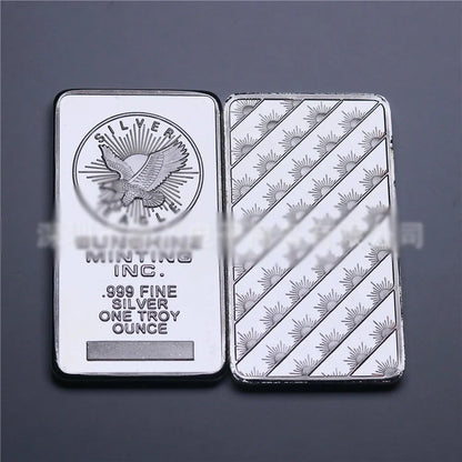 1 Troy Ounce Silver Bullion Bar Replica – Collectible Coins from Various Countries, Gift Copy