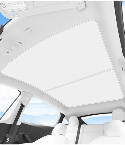 Upgraded Ice Cloth Buckle Sun Shades for Tesla Model 3 & Y (2021-2025) – Front & Rear Glass Roof Sunroof Skylight Covers