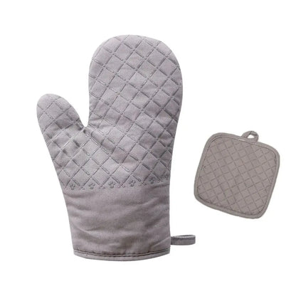 Microwave Cotton Baking Gloves – Anti-Scalding Heat-Resistant Oven Mitts, Non-Slip Insulation for Bakeware