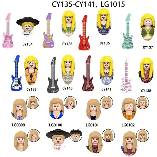 LG1015 Girls Building Blocks Princess Mini Dolls – Cute Kawaii Assemble Bricks Action Figures Kids Christmas Toy