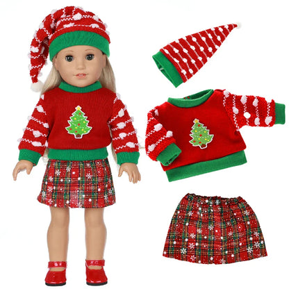 18-Inch Girl Doll Clothes – Pink Coat & Office Dress Outfit, Baby Girl Doll Gift Toy