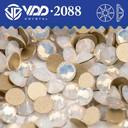 VDD AAAAA Crystal Flatback Rhinestones - SS16-SS30 16-Cut Gems for DIY Crafts & Nail Art Decoration