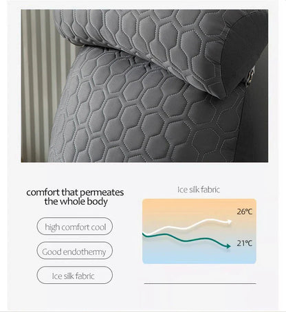 Triangle Reading Pillow – Cooling Latex Wedge Cushion, Removable & Washable Backrest for Sofa & Bed
