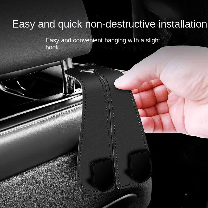 Car Headrest Hooks Hanger – Seat Back Bag Organizer Clips Auto Storage Fastener Hooks