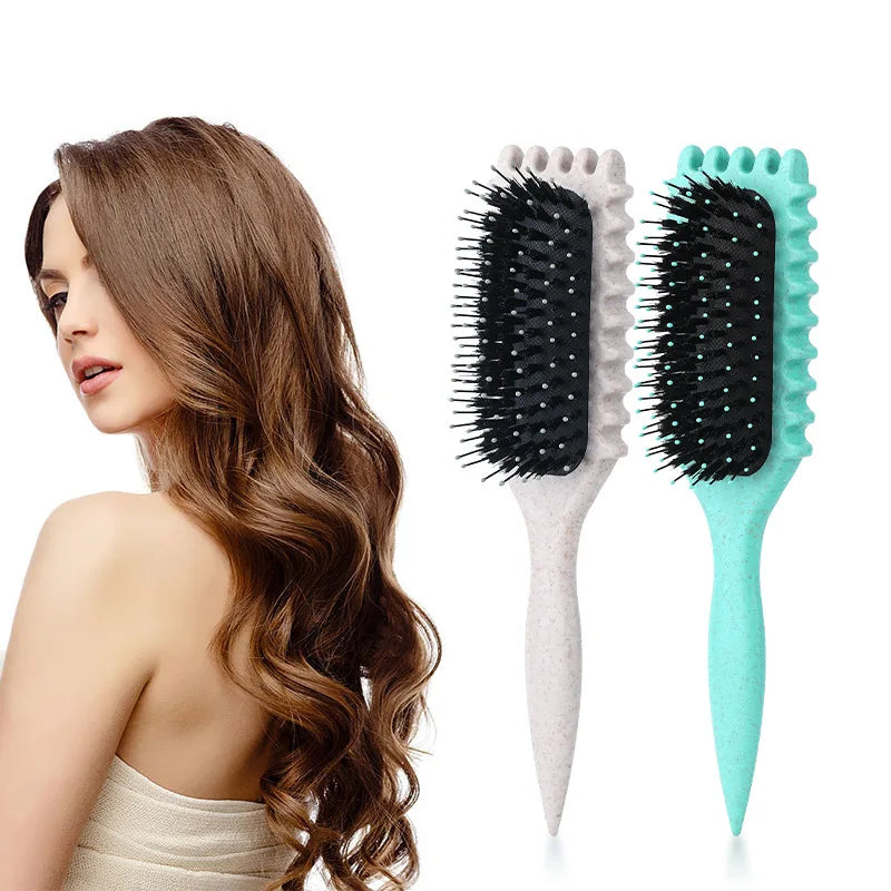 Salon Curly Hair Styling Brush – Detangling & Shaping Tool for Men’s and Women’s Curls