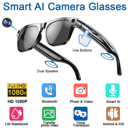 Xiaomi Mijia 4K HD AI Smart Glasses — Color Changing with 100MP Camera, Bluetooth Call & Voice Assistant Control