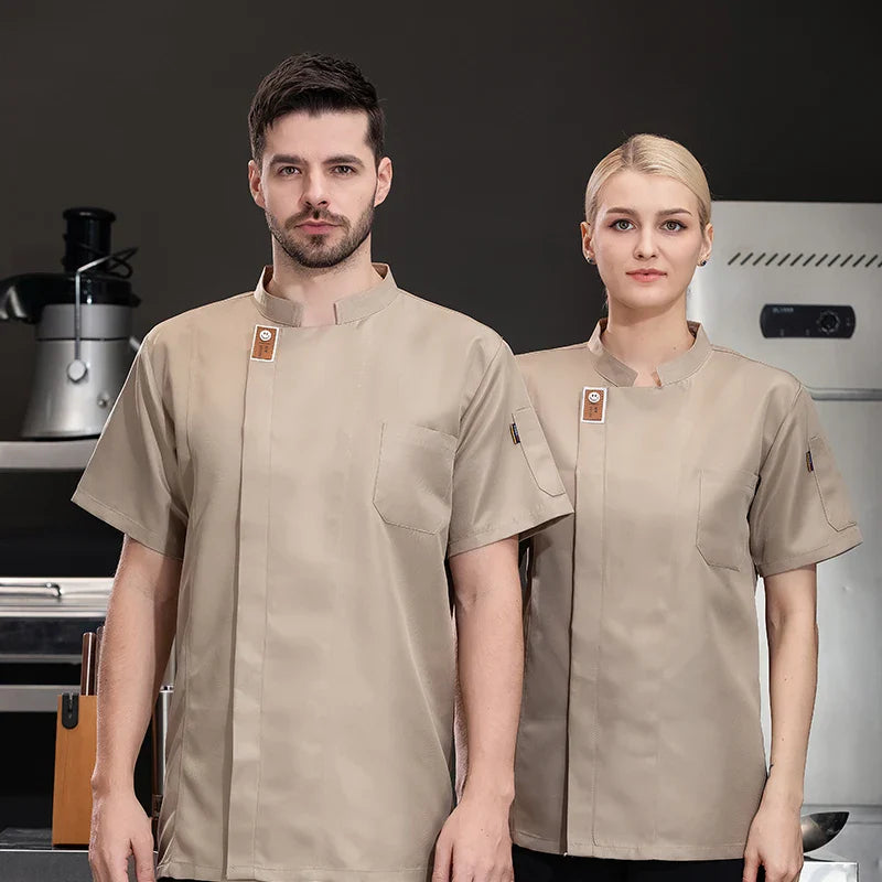 Unisex Chef Jacket – Summer Kitchen Shirt for Hotel, Restaurant, Bakery, Catering, and Cooking Uniforms