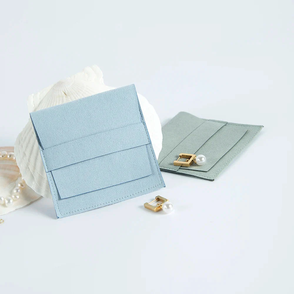10Pcs Microfiber Jewelry Pouches 6.2x6.2cm & 8x8cm – Rings, Earrings, Pendants, Bracelets Gift Bags for Wedding Favors