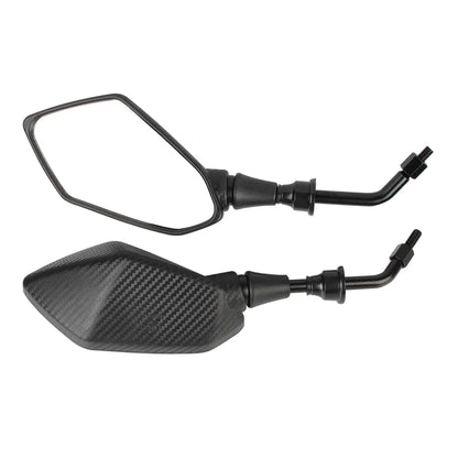 8mm / 10mm Convex Handlebar End Rearview Mirrors – Side Mirrors for Scooter, E-Bike, Motorcycle ( 1 Pair )