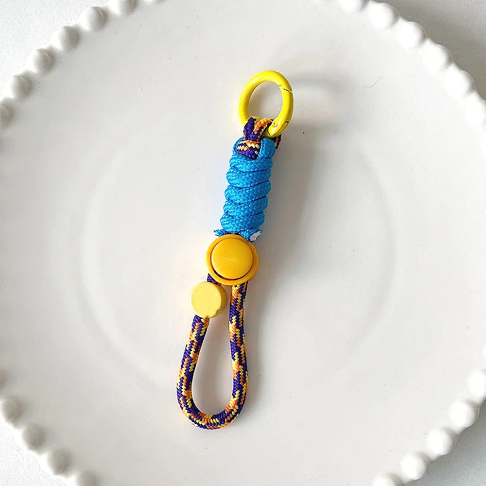 Fashion Braided Keyring Lanyard – Creative Anti-Lost Rope Strap for Keys, Phone Case & DIY Accessories