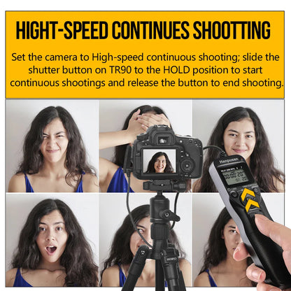 Camera Time Lapse Intervalometer — LCD Timer Remote Shutter Release for Canon, Nikon, Sony, Fujifilm, Olympus, Pentax
