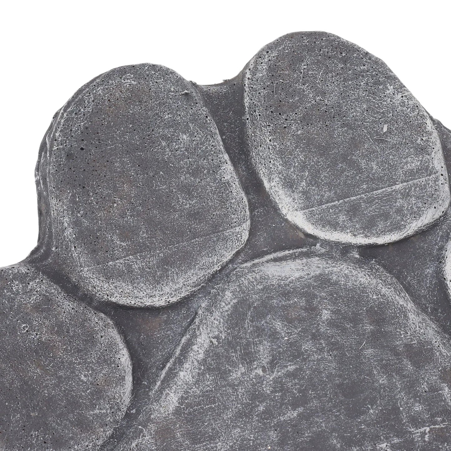 Dog Pawprint Memorial Stone – DIY Lettering Dog Grave Marker Pet Monument for Outdoor Lawn & Patio (15.5x17.5cm)