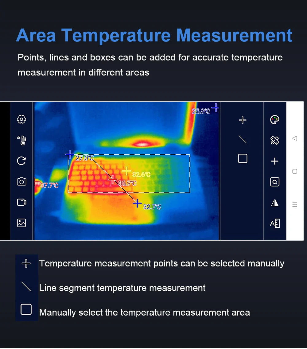 TOOLTOP T7 Android Thermal Imager – 256x192 Mobile Thermal Imaging Camera, Type-C, 25Hz for Solar Panel & Device Fault Detection