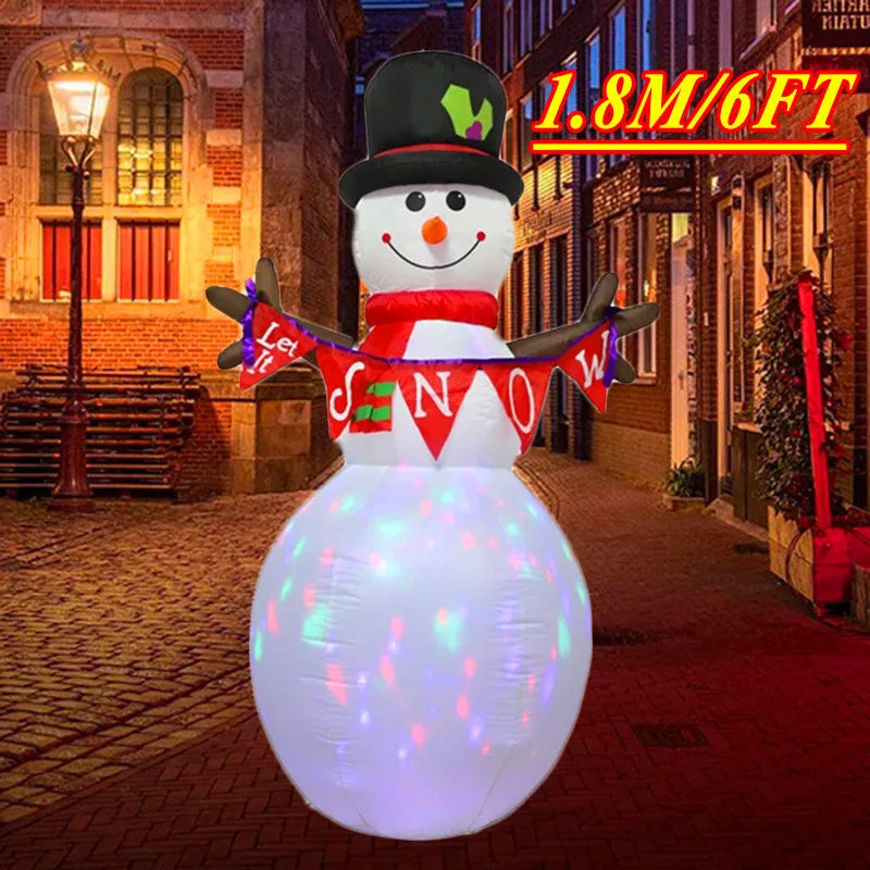1.8M Inflatable Santa Claus Backpack Toy – Christmas Decoration with LED Light for Indoor & Outdoor Holiday Decor and Gifts
