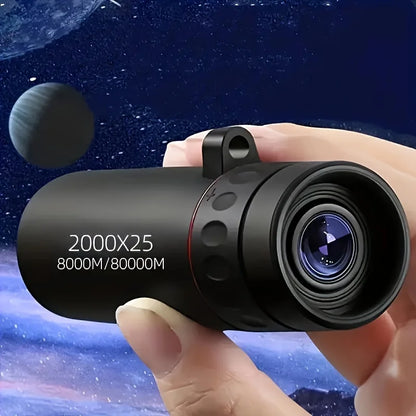 2025 2000X25 HD Monocular Telescope – Compact Portable Monocular for Travel, Hiking, Camping, Bird Watching, Fishing & Stargazing