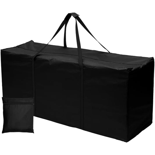 Outdoor Garden Furniture Cushion Storage Bag — Waterproof Zipped Trunk Case, Heavy-Duty 210D Rip-Proof Oxford Fabric