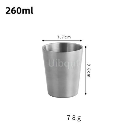 Double-Layer Stainless Steel Scald-Proof Tea & Coffee Mug – Hot Wine Cup Drinkware for Home, Restaurant & Kindergarten Use